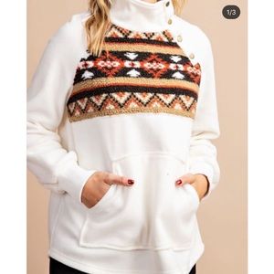 FSL Pendleton style fleece pullover